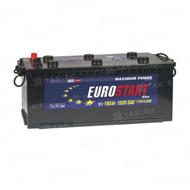 Аккумулятор EUROSTART (190 Ач, 12 V) R+ Грузовая, Прямая D5 арт.EBT1904RT 0