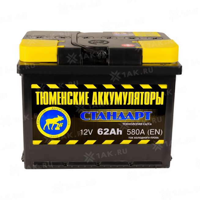 Аккумулятор ТЮМЕНЬ Стандарт (62 Ач, 12 V) Обратная, R+ L2 арт.TNS62.0 0