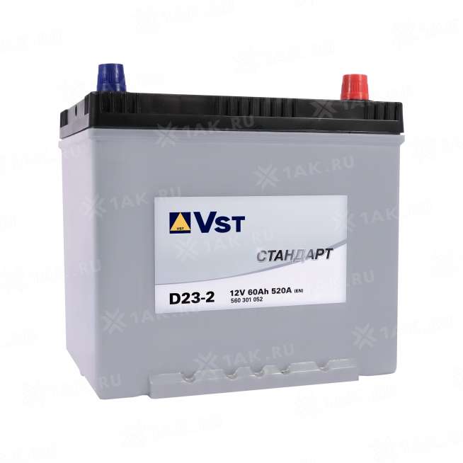 Аккумулятор VST (60 Ач, 12 V) Обратная, R+ D23 арт.560301052 D23-2 0