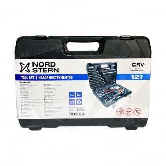 Набор ручного инструмента NORD STERN "Basic" NS-HTB0121EL 121 предмет 24 зубца CR-V 2