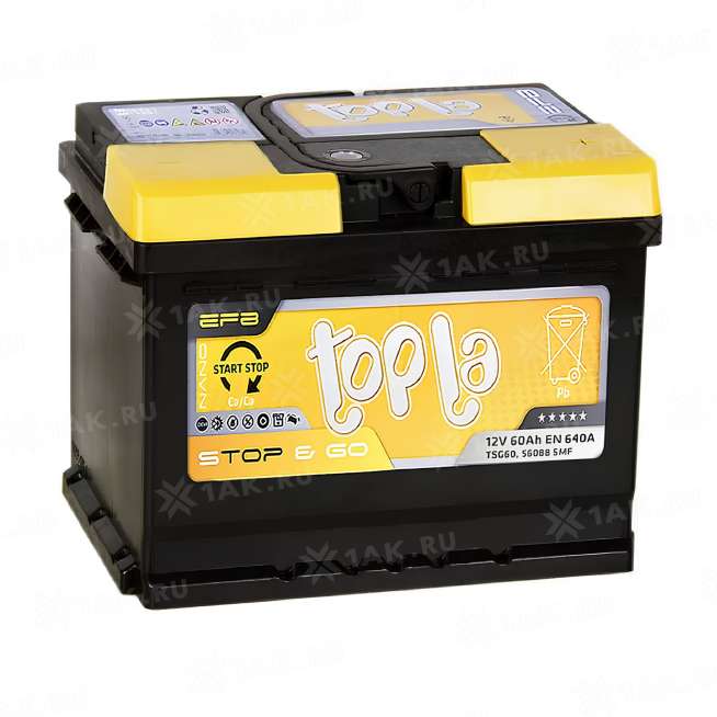 Аккумулятор TOPLA (60 Ач, 12 V) Обратная, R+ L2 арт.112060 0