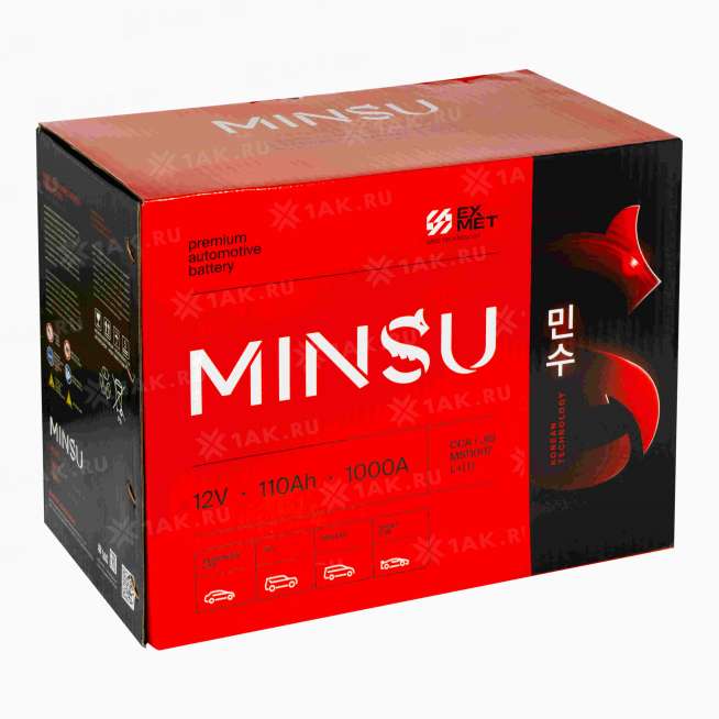Аккумулятор MINSU (110 Ач, 12 V) Прямая, L+ L6 арт.31A-1000 4