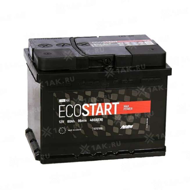 Аккумулятор Ecostart (60 Ач, 12 V) Обратная, R+ L2 арт. 0