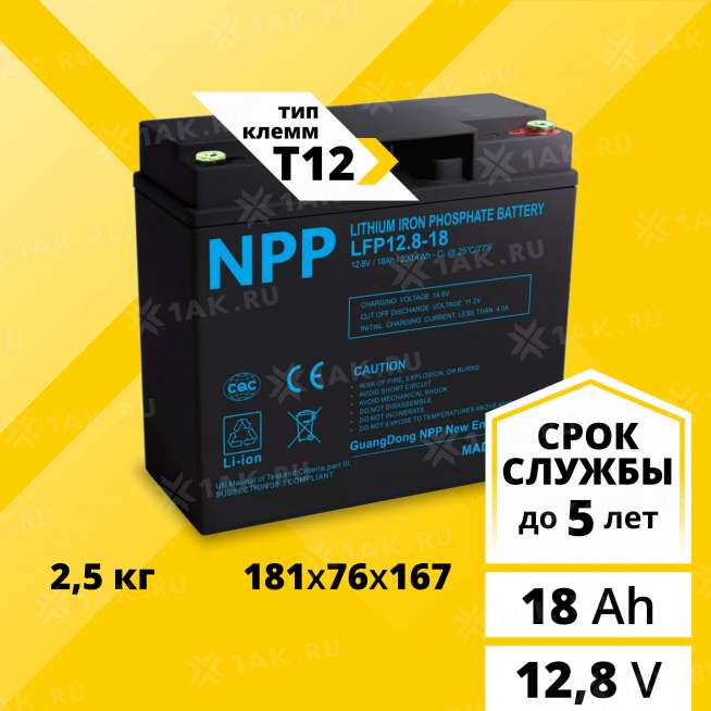 Аккумулятор NPP (18 Ач, 12.8 V)  арт.NSFD018Q10-LFP 0
