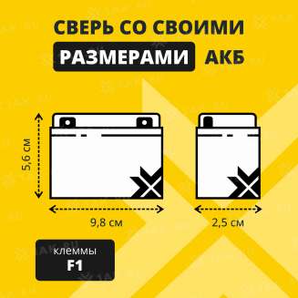 Аккумулятор ZUBR (1.3 Ач,6 V) AGM 98x25x53/56 мм 0.3 кг 3