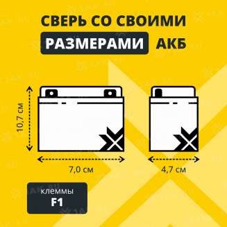 Аккумулятор ZUBR (4.5 Ач,6 V) AGM 70x47x101/107 мм 0.78 кг 2