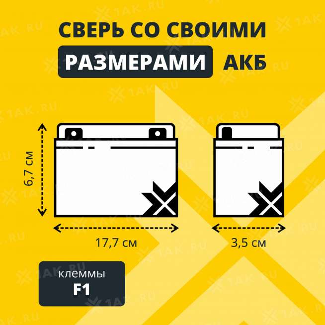 Аккумулятор ZUBR (2.3 Ач,12 V) AGM 177x35x62/67 мм 0.92 кг 3
