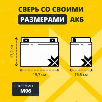 Аккумулятор ZUBR (45 Ач,12 V) AGM 197x165x172 мм 15 кг 4