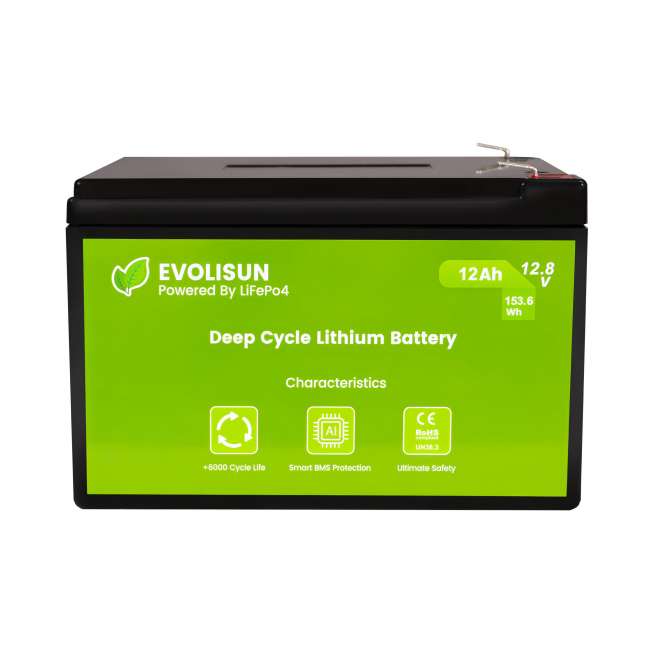 Аккумулятор EVOLISUN LiFePO4 12.8 V, 12 Ah (20A) 0