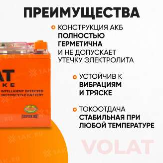Аккумулятор VOLAT (21 Ач, 12 V) Обратная, R+ YTX21L-BS арт.YTX21L-BS(iGEL)Volat 4