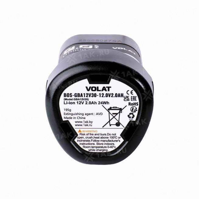 Аккумуляторы для электроинструмента BOSCH (2 Ач) 12 V Li-ion VT-BOS-GBA12V3-12.0V2.0AH 2
