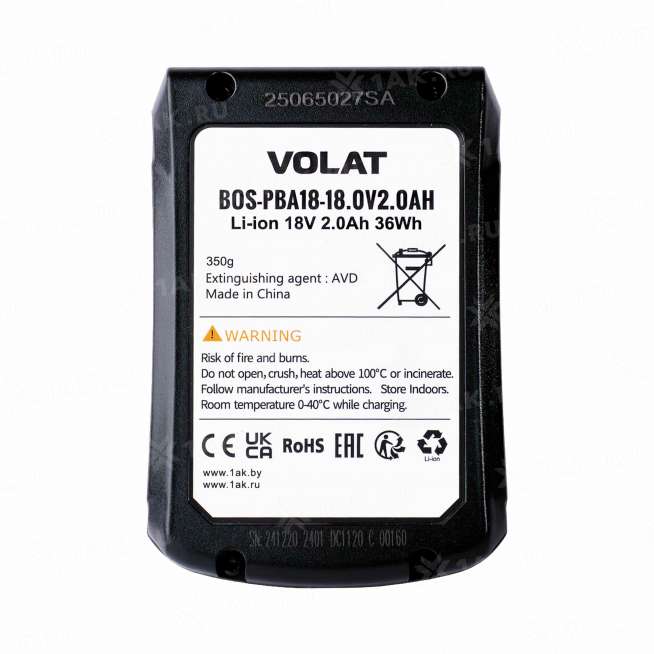 Аккумуляторы для электроинструмента BOSCH (2 Ач) 18 V Li-ion VT-BOS-PBA18-18.0V2.0AH 2