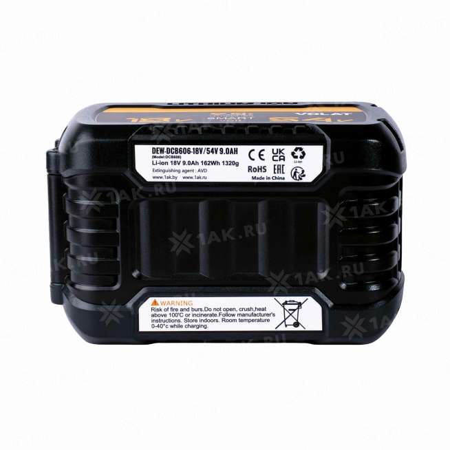 Аккумуляторы для электроинструмента DEWALT (9 Ач) 18 V Li-ion VT-DCB606-18.0V/54.0V 9.0 3