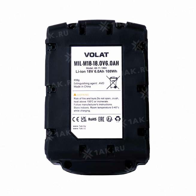 Аккумуляторы для электроинструмента MILWAUKEE (6 Ач) 18 V Li-ion VT-MIL-M18-18.0V6.0AH 3