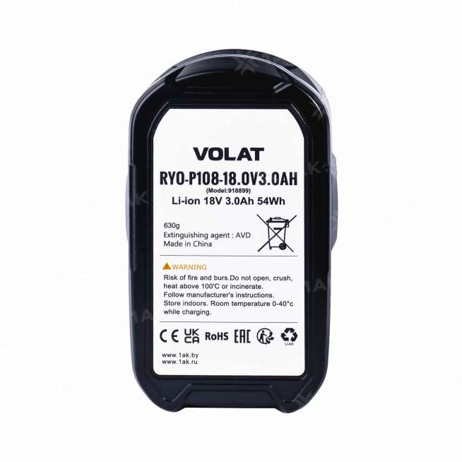 Аккумуляторы для электроинструмента RYOBI (3 Ач) 18 V Li-ion VT-RYO-P108-18.0V3.0AH 3