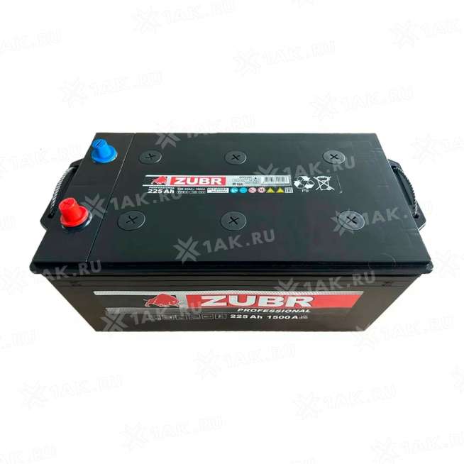 Аккумулятор ZUBR (225 Ач, 12 V) R+ Грузовая, Прямая D6 арт.ZPTC2254 2
