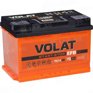 Аккумулятор VOLAT (78 Ач, 12 V) Обратная, R+ L3 арт.VPE780F