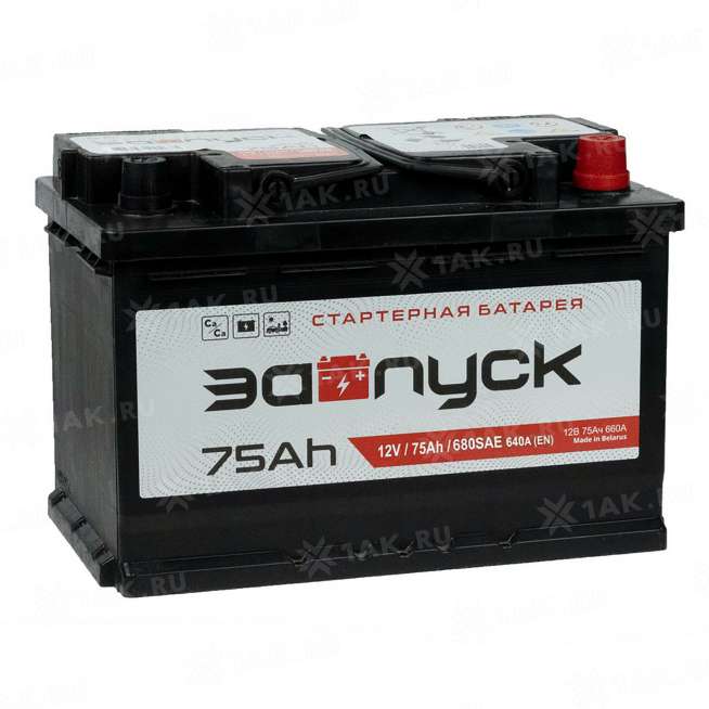 Аккумулятор ЗАПУСК (75 Ач, 12 V) Обратная, R+ L3 арт.ZA750 1