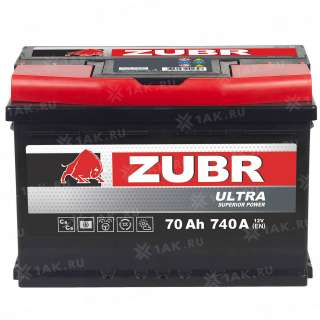 Аккумулятор ZUBR (70 Ач, 12 V) Обратная, R+ L3 арт.ZU700