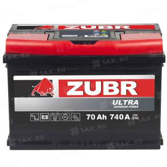 Аккумулятор ZUBR (70 Ач, 12 V) Обратная, R+ L3 арт.ZU700 0