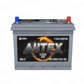 Аккумулятор AKTEX (65 Ач, 12 V) Обратная, R+ D23 арт.АТСА 65-З-R