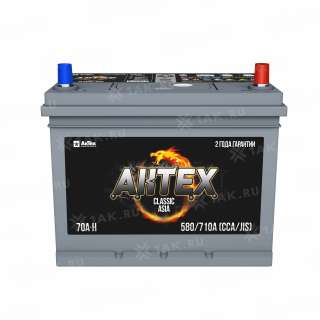 Аккумулятор AKTEX (70 Ач, 12 V) Обратная, R+ D26 арт.АТСА 70-З-R