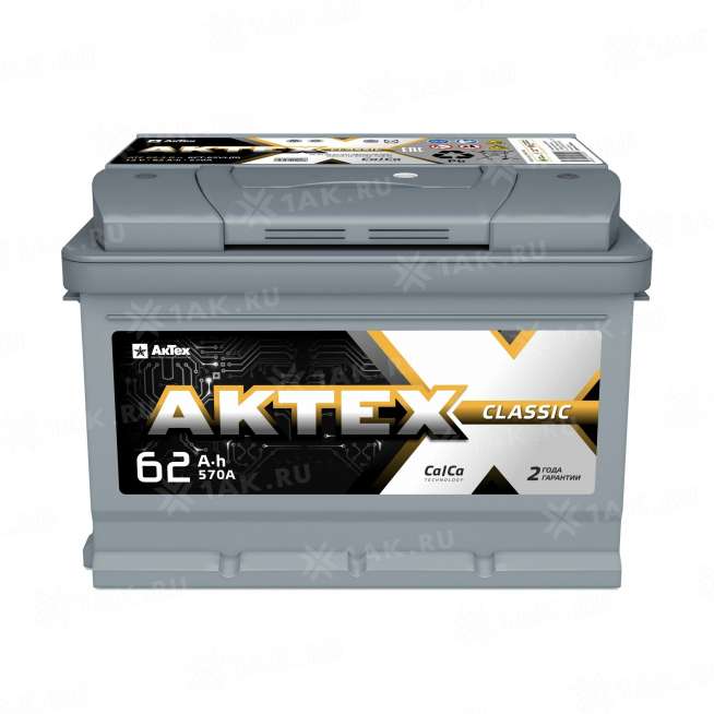 Аккумулятор AKTEX (62 Ач, 12 V) Прямая, L+ LB2 арт.ATC 62-3-L 0