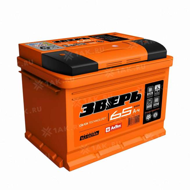 Аккумулятор ЗВЕРЬ (65 Ач, 12 V) Обратная, R+ L2 арт. 0