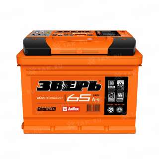 Аккумулятор ЗВЕРЬ (65 Ач, 12 V) Прямая, L+ L2 арт.