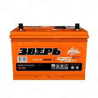 Аккумулятор ЗВЕРЬ (95 Ач, 12 V) Прямая, L+ D31 арт.ZVKА 95-З-L