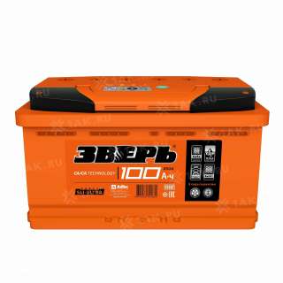 Аккумулятор ЗВЕРЬ (100 Ач, 12 V) Прямая, L+ L5 арт.ZVK 100-3-L