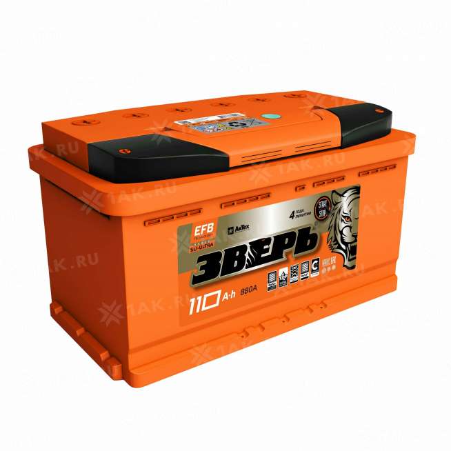 Аккумулятор ЗВЕРЬ EFB 110 Ач, 12 V Прямая, L+ L5 1