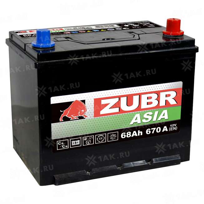 Аккумулятор ZUBR (68 Ач, 12 V) Обратная, R+ D23 арт.ZU680JP 0