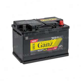 Аккумулятор GANZ (70 Ач, 12 V) Обратная, R+ L3 арт.G4060700
