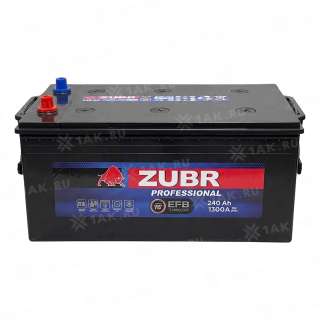 Аккумулятор ZUBR (240 Ач, 12 V) R+ Грузовая, Прямая D06 арт.ZETC2404