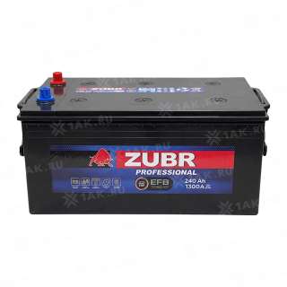 Аккумулятор ZUBR (240 Ач, 12 V) L+ Грузовая, Обратная D06 арт.ZETC2403