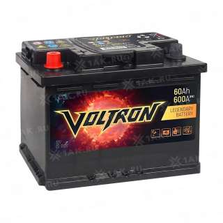 Аккумулятор VOLTRON (60 Ач, 12 V) Прямая, L+ L2 арт.VR601S