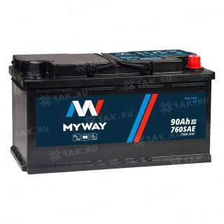 Аккумулятор MYWAY (90 Ач, 12 V) Обратная, R+ L5 арт.MW900SU
