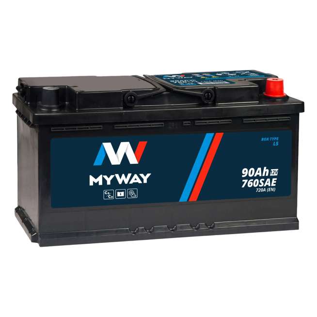 Аккумулятор MYWAY (90 Ач, 12 V) Обратная, R+ L5 арт.MW900SU 0