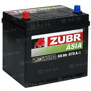 Аккумулятор ZUBR (68 Ач, 12 V) Прямая, L+ D23 арт.ZU681JP