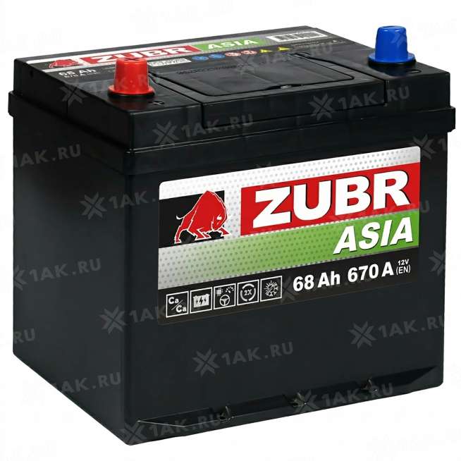 Аккумулятор ZUBR (68 Ач, 12 V) Прямая, L+ D23 арт.ZU681JP 0