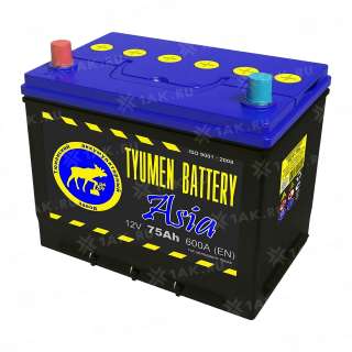 Аккумулятор ТЮМЕНЬ (75 Ач, 12 V) Прямая, L+ D26 арт.TNSa75.1