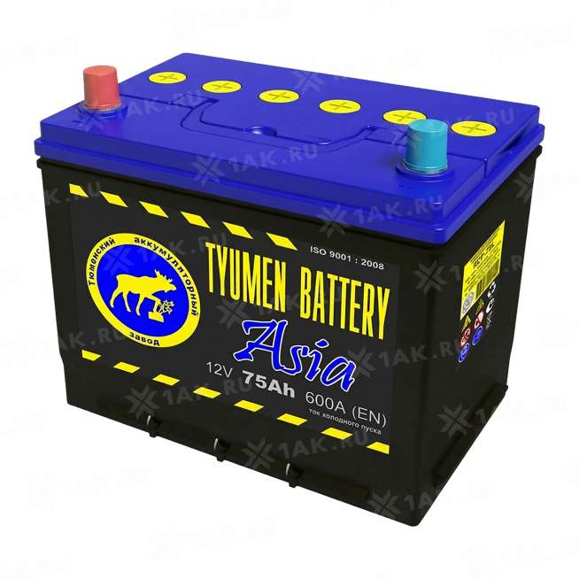 Аккумулятор ТЮМЕНЬ (75 Ач, 12 V) Прямая, L+ D26 арт.TNSa75.1 0