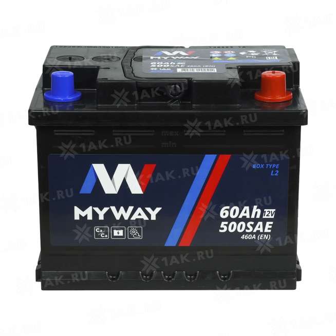Аккумулятор MYWAY (60 Ач, 12 V) Обратная, R+ D23 арт.MW600JSU 0