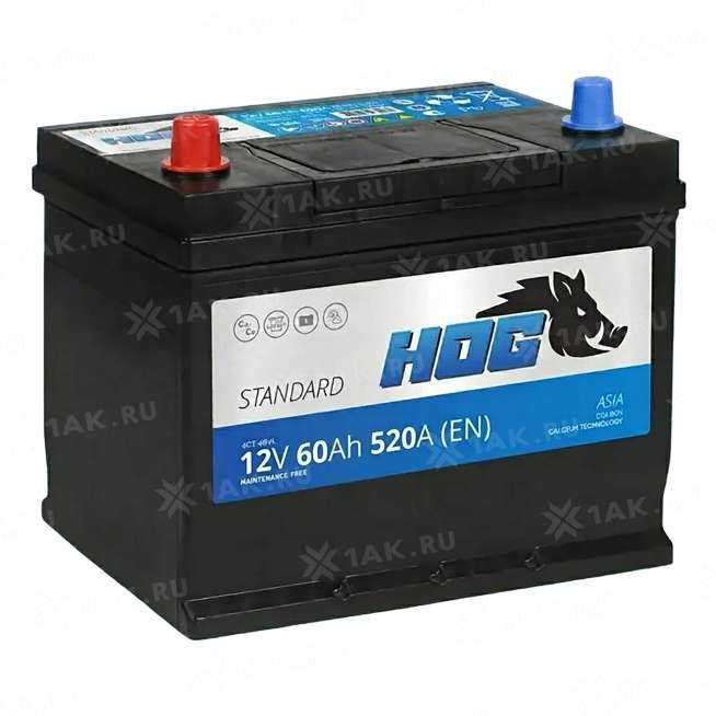 Аккумулятор HOG (60 Ач, 12 V) Прямая, L+ D23 арт.HG601JSU 0