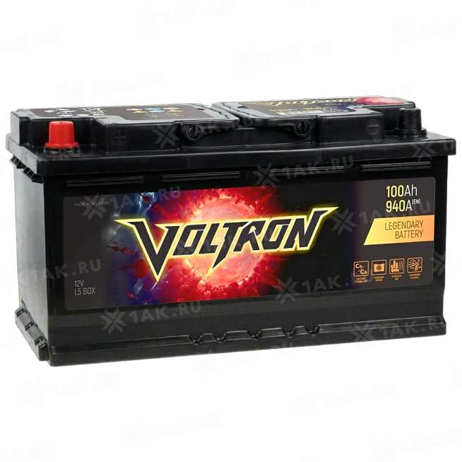 Аккумулятор VOLTRON (100 Ач, 12 V) Прямая, L+ L5 арт.VR1001S 0
