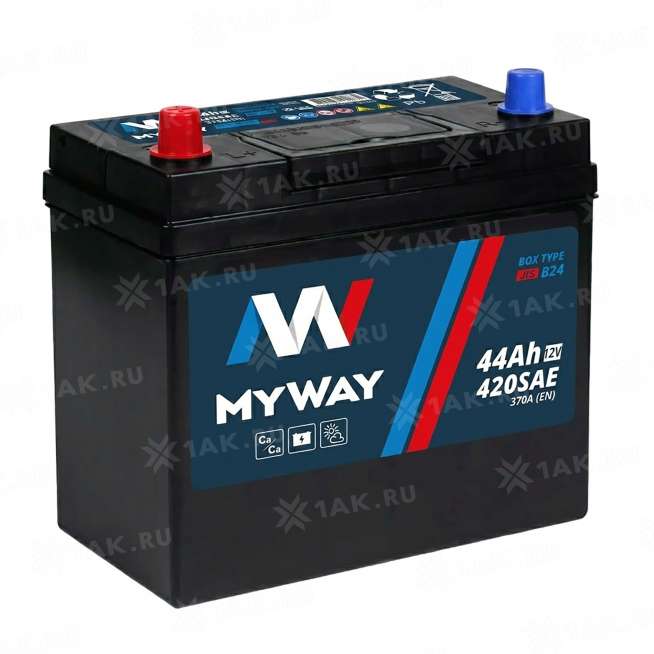 Аккумулятор MYWAY (44 Ач, 12 V) Прямая, L+ B24 арт.MW441JSU 0