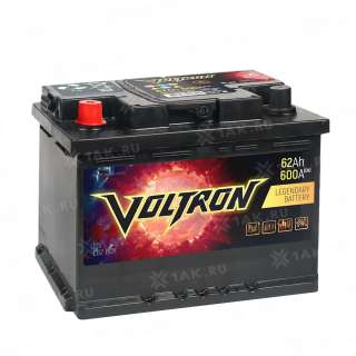 Аккумулятор VOLTRON (62 Ач, 12 V) Прямая, L+ LB2 арт.VR621S