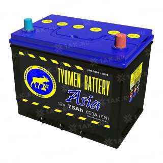 Аккумулятор ТЮМЕНЬ (75 Ач, 12 V) Обратная, R+ D26 арт.TNSa75.0