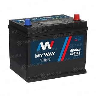 Аккумулятор MYWAY (68 Ач, 12 V) Обратная, R+ D26 арт.MW680JSU